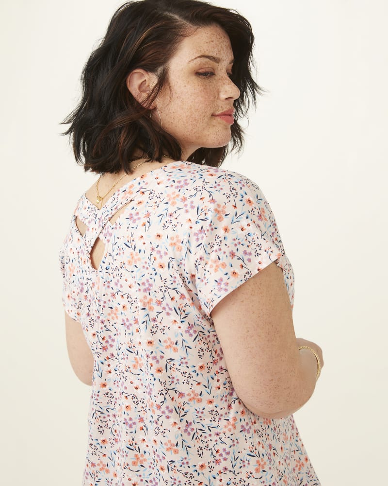 Back of plus size Olivia Cross-Back Blouse by Molly&Isadora | Dia&Co | dia_product_style_image_id:188979
